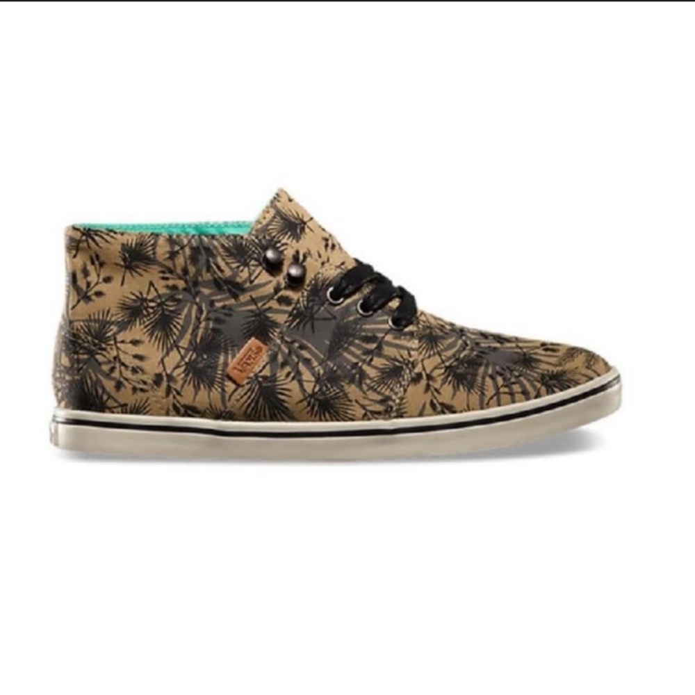 Vans Camryn Slim Palm Skate Shoes Size 8 Tan Mid Top Sneakers